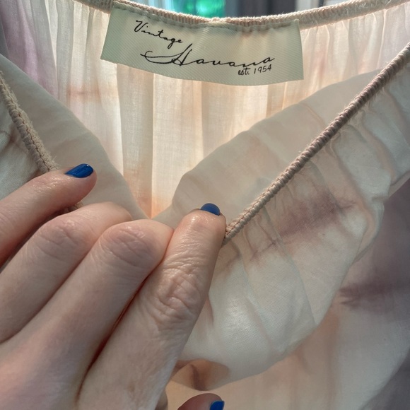 Vintage Havana cotton-candy tie-dye strapless jumper, size S - Picture 5 of 15